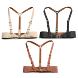 Maxbell Women's Waist Harness Belt Punk Body Waist Belt for Streetwear Festival Lady Khaki