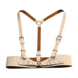 Maxbell Women's Waist Harness Belt Punk Body Waist Belt for Streetwear Festival Lady Khaki
