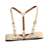 Maxbell Women's Waist Harness Belt Punk Body Waist Belt for Streetwear Festival Lady Khaki