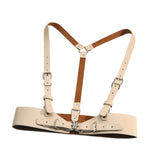 Maxbell Women's Waist Harness Belt Punk Body Waist Belt for Streetwear Festival Lady Khaki