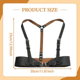Maxbell Women's Waist Harness Belt Punk Body Waist Belt for Streetwear Festival Lady Black