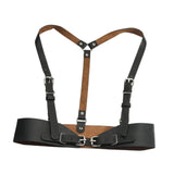 Maxbell Women's Waist Harness Belt Punk Body Waist Belt for Streetwear Festival Lady Black