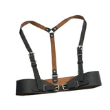 Maxbell Women's Waist Harness Belt Punk Body Waist Belt for Streetwear Festival Lady Black
