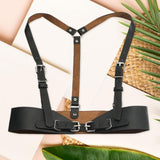 Maxbell Women's Waist Harness Belt Punk Body Waist Belt for Streetwear Festival Lady Black