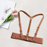 Maxbell Women's Waist Harness Belt Punk Body Waist Belt for Streetwear Festival Lady Brown