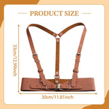 Maxbell Women's Waist Harness Belt Punk Body Waist Belt for Streetwear Festival Lady Brown
