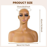 Maxbell PVC Manikin Head Wig Head Stand Necklace Stylists Female Mannequin Head Bust