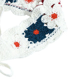Maxbell Women Crochet Bandana Soft Handmade Comfortable Hair Accessories Photo Props red blue