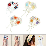 Maxbell Women Crochet Bandana Soft Handmade Comfortable Hair Accessories Photo Props red blue