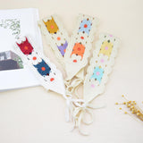 Maxbell Women Crochet Bandana Soft Handmade Comfortable Hair Accessories Photo Props red blue
