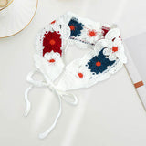 Maxbell Women Crochet Bandana Soft Handmade Comfortable Hair Accessories Photo Props red blue