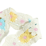 Maxbell Women Crochet Bandana Soft Handmade Comfortable Hair Accessories Photo Props blue yellow