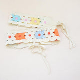 Maxbell Women Crochet Bandana Soft Handmade Comfortable Hair Accessories Photo Props blue yellow