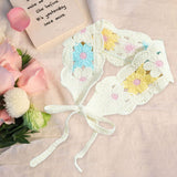 Maxbell Women Crochet Bandana Soft Handmade Comfortable Hair Accessories Photo Props blue yellow