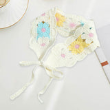 Maxbell Women Crochet Bandana Soft Handmade Comfortable Hair Accessories Photo Props blue yellow