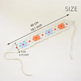 Maxbell Women Crochet Bandana Soft Handmade Comfortable Hair Accessories Photo Props blue orange
