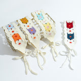 Maxbell Women Crochet Bandana Soft Handmade Comfortable Hair Accessories Photo Props blue orange