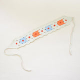 Maxbell Women Crochet Bandana Soft Handmade Comfortable Hair Accessories Photo Props blue orange