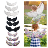 Maxbell Angel Wing Costume Decoration Dressing up for Festival Birthday White S