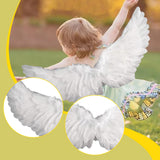 Maxbell Angel Wing Costume Decoration Dressing up for Festival Birthday White S