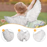 Maxbell Angel Wing Costume Decoration Dressing up for Festival Birthday White S
