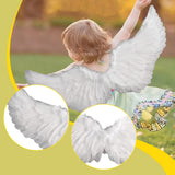 Maxbell Angel Wing Costume Decoration Dressing up for Festival Birthday White M