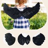 Maxbell Angel Wing Costume Decoration Dressing up for Festival Birthday black M
