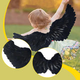 Maxbell Angel Wing Costume Decoration Dressing up for Festival Birthday black M