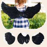 Maxbell Angel Wing Costume Decoration Dressing up for Festival Birthday black L