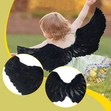 Maxbell Angel Wing Costume Decoration Dressing up for Festival Birthday black L