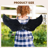 Maxbell Angel Wing Costume Decoration Dressing up for Festival Birthday black L