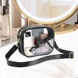 Maxbell Cross Body Bag Lightweight Elegant Clear Purse for Commuting Shopping Street Black