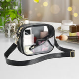 Maxbell Cross Body Bag Lightweight Elegant Clear Purse for Commuting Shopping Street Black