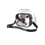 Maxbell Cross Body Bag Lightweight Elegant Clear Purse for Commuting Shopping Street Black