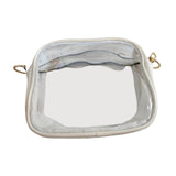Maxbell Cross Body Bag Lightweight Elegant Clear Purse for Commuting Shopping Street White