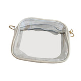 Maxbell Cross Body Bag Lightweight Elegant Clear Purse for Commuting Shopping Street White