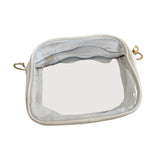 Maxbell Cross Body Bag Lightweight Elegant Clear Purse for Commuting Shopping Street White