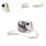 Maxbell Cross Body Bag Lightweight Elegant Clear Purse for Commuting Shopping Street White