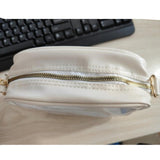 Maxbell Cross Body Bag Lightweight Elegant Clear Purse for Commuting Shopping Street White