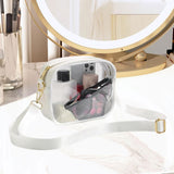 Maxbell Cross Body Bag Lightweight Elegant Clear Purse for Commuting Shopping Street White