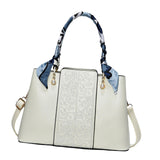 Maxbell Handbag for Women Fashion Carrier Crossbody Bag for Shopping Traveling Daily White