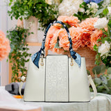 Maxbell Handbag for Women Fashion Carrier Crossbody Bag for Shopping Traveling Daily White