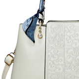 Maxbell Handbag for Women Fashion Carrier Crossbody Bag for Shopping Traveling Daily White