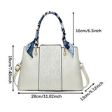 Maxbell Handbag for Women Fashion Carrier Crossbody Bag for Shopping Traveling Daily White