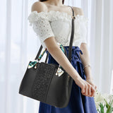 Maxbell Handbag for Women Fashion Carrier Crossbody Bag for Shopping Traveling Daily Black