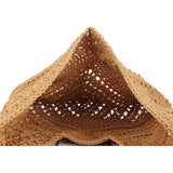 Maxbell Women Beach Bag Fashion Open Pouch Travel Handbag for Outdoor Shopping Party Khaki