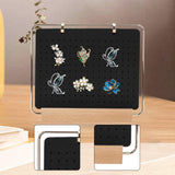 Maxbell Pin Organizer 6 Pages Travel Trading Pin Carrying Organization Storage Stand Black