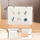 Maxbell Pin Organizer 6 Pages Travel Trading Pin Carrying Organization Storage Stand White