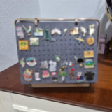 Maxbell Pin Organizer 6 Pages Travel Trading Pin Carrying Organization Storage Stand Gray
