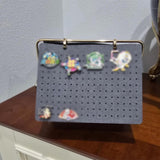 Maxbell Pin Organizer 6 Pages Travel Trading Pin Carrying Organization Storage Stand Gray